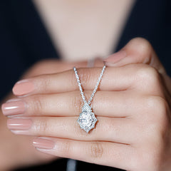 Certified Moissanite Vintage Necklace for Women