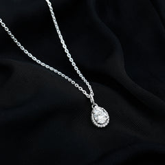 Certified Oval 6X8MM Moissanite Bridal Necklace For Wedding