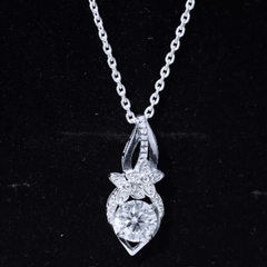 Certified Moissanite Designer Bridal Necklace For Wedding