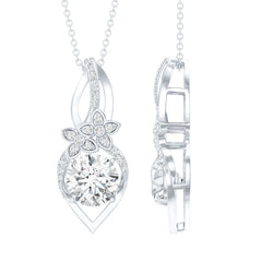 Certified Moissanite Designer Bridal Necklace For Wedding