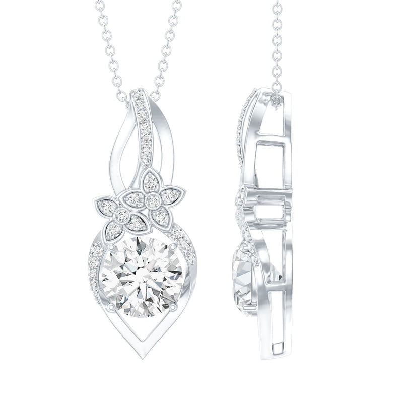 Certified Moissanite Designer Bridal Necklace For Wedding