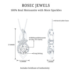 Certified Moissanite Designer Bridal Necklace For Wedding