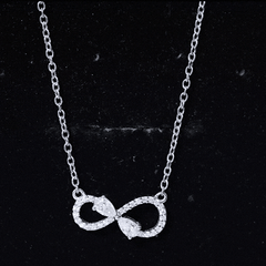 Certified Moissanite Forever Symbol Necklace for Women