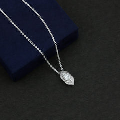 6X8 MM Pear Cut Moissanite Vintage Necklace