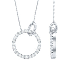Natural Diamond Eternity Necklace for Women