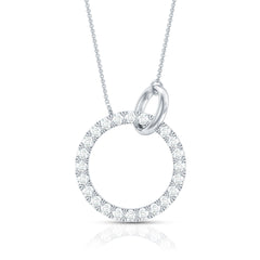 Natural Diamond Eternity Necklace for Women