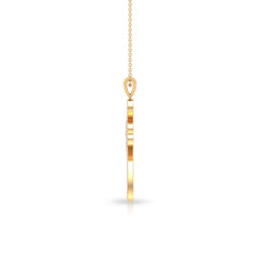 Certified Moissanite Heart Cross Pendant Necklace