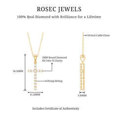 Natural Diamond Cross Pendant Necklace for Women