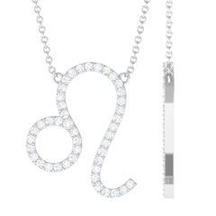 Lab Grown Diamond Leo Zodiac Necklace