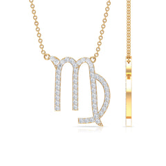 Certified Lab Grown Diamond Zodiac Virgo Necklace