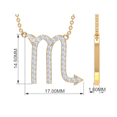 Certified Lab Grown Diamond Scorpio Zodiac Necklace