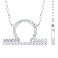 Lab Grown Diamond Libra Zodiac Sign Necklace