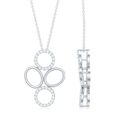Certified Diamond Contemporary Necklace For Her