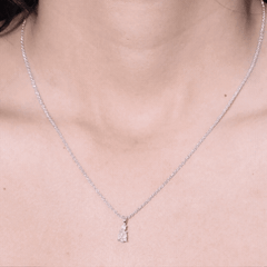 6X5 MM Lab Grown Diamond Teardrop Pendant Necklace
