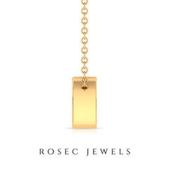 Pear Shape Real Diamond Solitaire Necklace