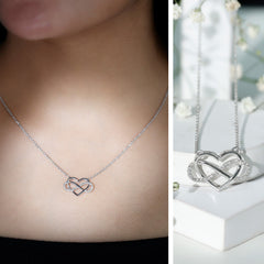 Certified Diamond Infinity Heart Necklace