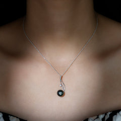 10MM Tahitian Pearl Drop Pendant with Hidden Bail