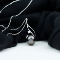 10MM Tahitian Pearl Drop Pendant with Hidden Bail