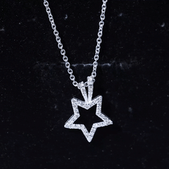 Natural Diamond Star Pendant For Women