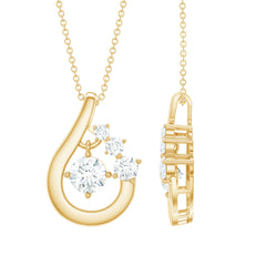 Certified Lab Grown Diamond Minimal Pendant Necklace