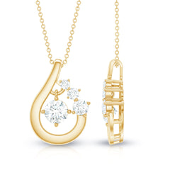 Certified Lab Grown Diamond Minimal Pendant Necklace
