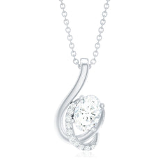 Certified Oval Shape Lab Grown Diamond Designer Necklace