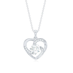 Certified Lab Grown Diamond Solitaire Heart Pendant