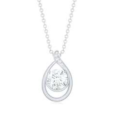 Lab Grown Diamond Teardrop Pendant Necklace