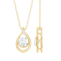 Lab Grown Diamond Teardrop Pendant Necklace