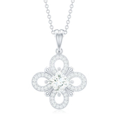 Lab Grown Diamond Vintage Inspired Pendant Necklace