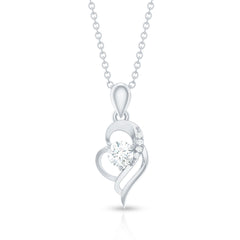 Heart Necklace with Lab Grown Diamond