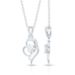 Heart Necklace with Lab Grown Diamond