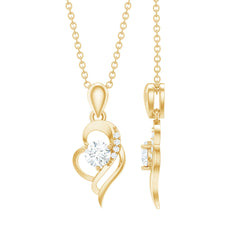 Heart Necklace with Lab Grown Diamond