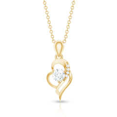 Heart Necklace with Lab Grown Diamond