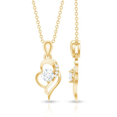 Heart Necklace with Lab Grown Diamond