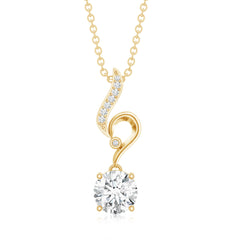 Certified Lab Grown Diamond Solitaire Wedding Necklace