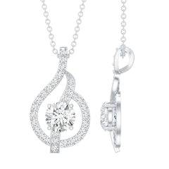 Certified Lab Grown Diamond Leaf Necklace