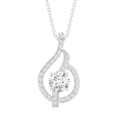 Certified Lab Grown Diamond Leaf Necklace