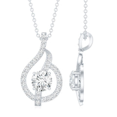 Certified Lab Grown Diamond Leaf Necklace