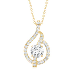 Certified Lab Grown Diamond Leaf Necklace
