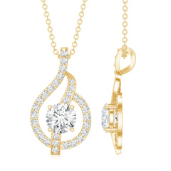 Certified Lab Grown Diamond Leaf Necklace