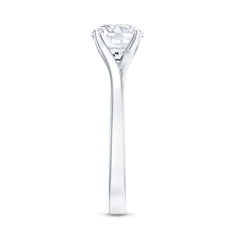 Certified Solitaire Moissanite Bypass Engagement Ring