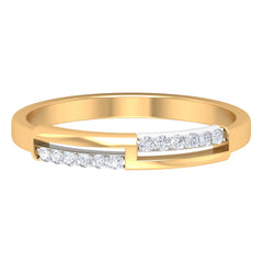 Round Diamond Band Ring in Prong Setting