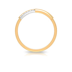 Round Diamond Band Ring in Prong Setting