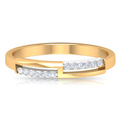 Round Diamond Band Ring in Prong Setting