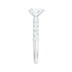 Pear Shaped Moissanite Solitaire Engagement Ring