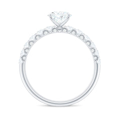 Pear Shaped Moissanite Solitaire Engagement Ring