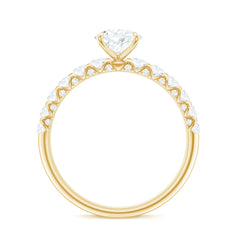 Pear Shaped Moissanite Solitaire Engagement Ring