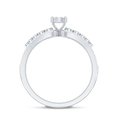 Diamond Designer Engagement Ring with Side Stones