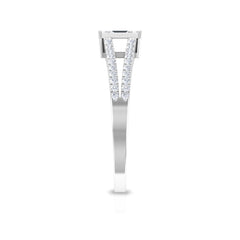 Split Shank Diamond Engagement Ring in Illusion Setting